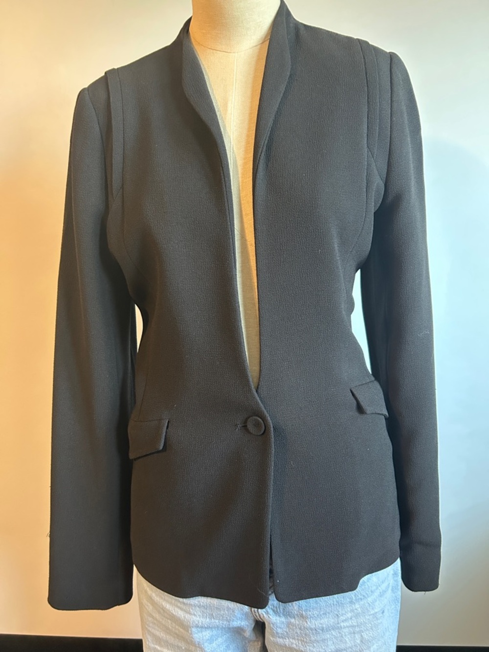 Wilfred Black Single-Button Tailored Blazer